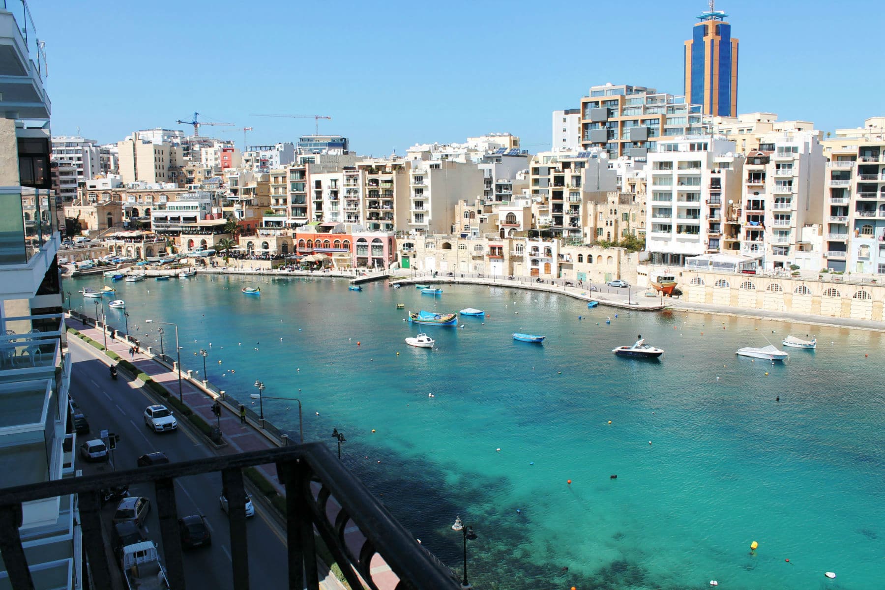 Rent Apartment St Julians Malta - Seafront Spinola Bay - GetawaysMalta