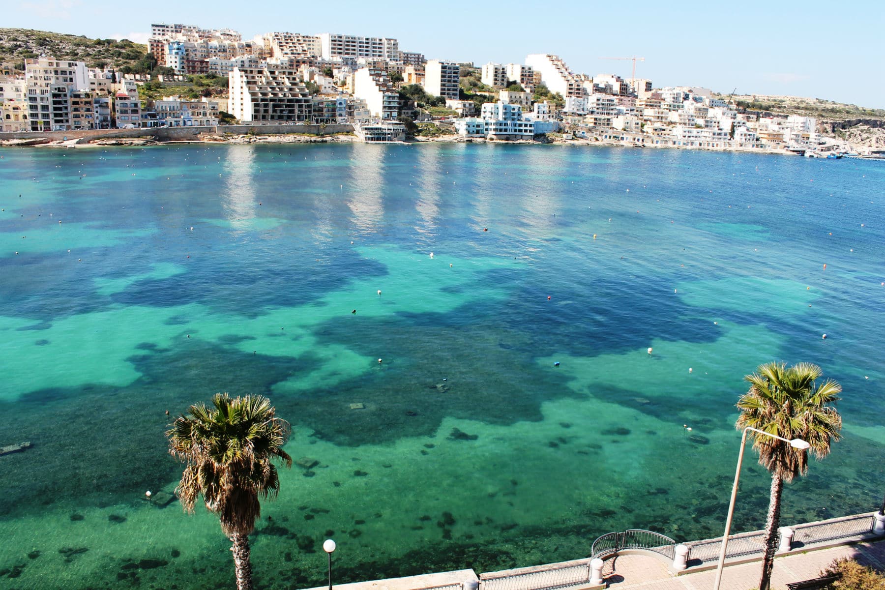 Winter view of Xemxija the Bay part of (st Pauls Bay) from the Terrace